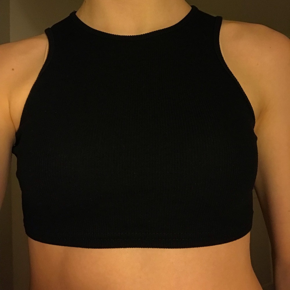 black cropped top from SHEIN